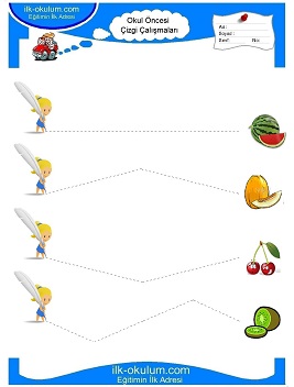 Çocuklar İçin Çizgi Çalışma Sayfaları 